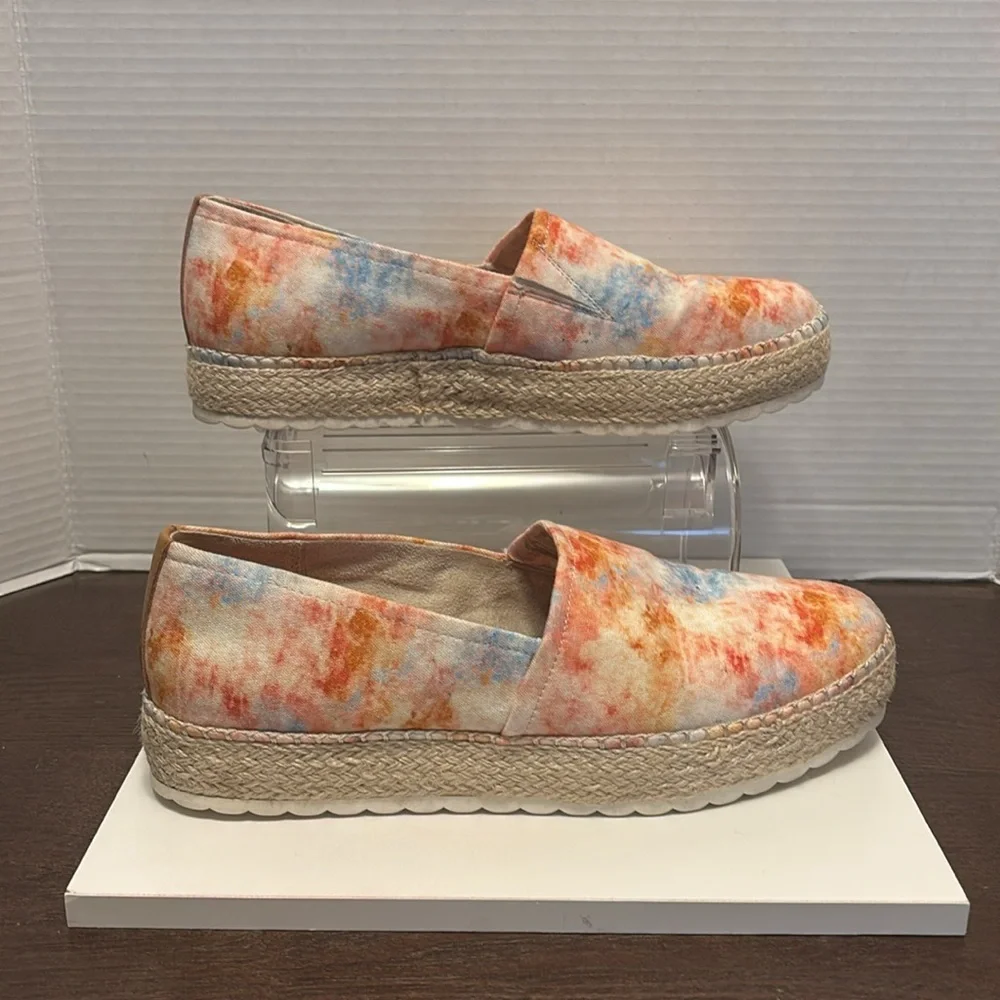 Dr. Scholl's Sunray Orange and Blue Espadrilles Slip-On Shoes
